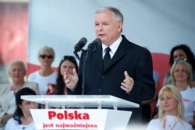 Jarosław Kaczyński na pikniku rodzinnym w Łodzi