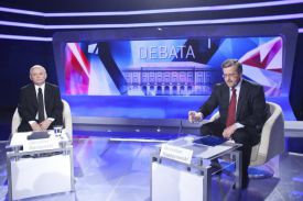 Jarosław Kaczyński wziął udział w debacie z Bronisławem Komorowskim